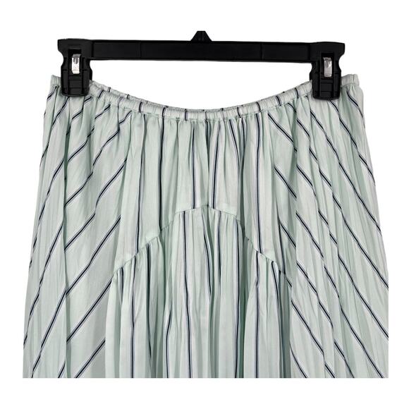 Vince Skirt stripe gauze panel light green Small S - Picture 3 of 8